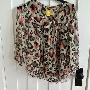 Maeve Anthropologie chiffon blouse size 8